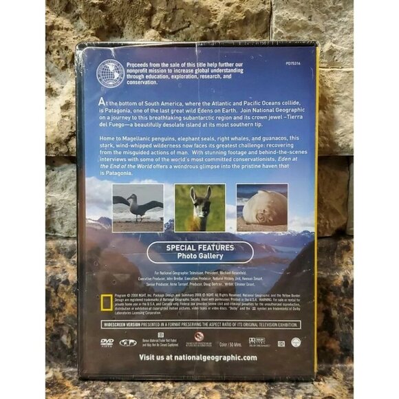 "Eden at the End of the World" DVD National Geographic 2008 Patagonia BRAND NEW - Picture 2 of 2